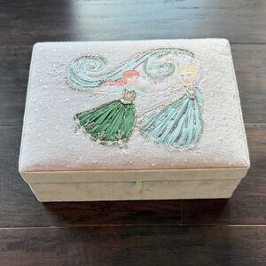 Pottery Barn Kids Embroidered Doll Box - Green and Blue